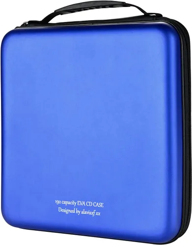 Miniatura 11 de alavisxf xx Estuche para CD, funda protectora de EVA para DVD de 28 capacidades, portátil, con cremallera, para CD, organizador de almacenamiento