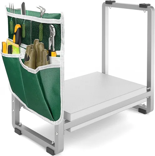 Miniatura 9 de Asiento para Rodilleras de Jardín, Diseño Estable y Antideslizante de 10.2" de Ancho Asiento para Rodilleras de Jardín con Asas, Taburete