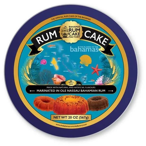 Miniatura 2 de The Bahamas Ron Cake Factory Ole Nassau Original con pastel de ron de nueces, 20 onzas