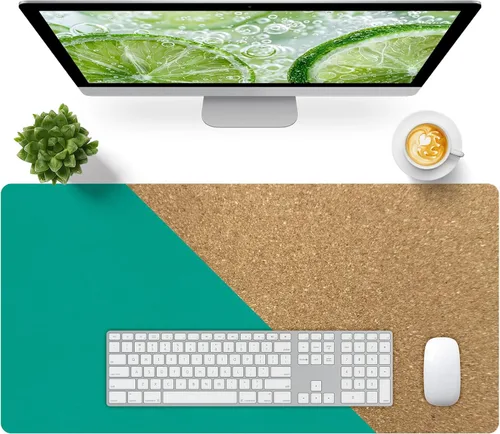 Miniatura 44 de Bloss Almohadilla de escritorio de cuero y reposamuñecas para teclado, alfombrilla grande para mouse + almohadilla para teclado + soporte de muñeca