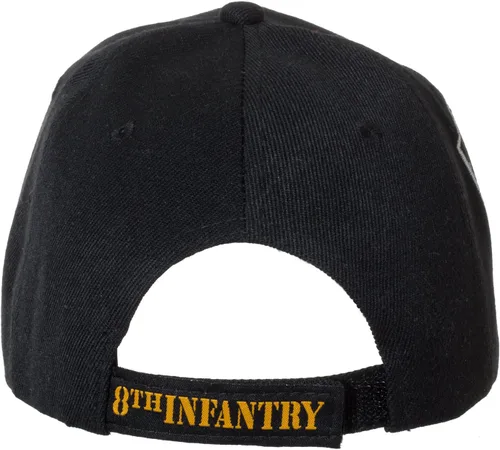Miniatura 3 de Gorra de béisbol bordada negra de la División de Infantería del Ejército de los Estados Unidos, con licencia oficial, múltiples divisiones