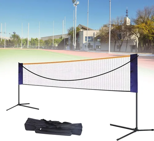 Miniatura 7 de Red de bádminton portátil de 20 pies para interiores y exteriores, cancha de voleibol, herramienta deportiva, para jugar bádminton, voleibol
