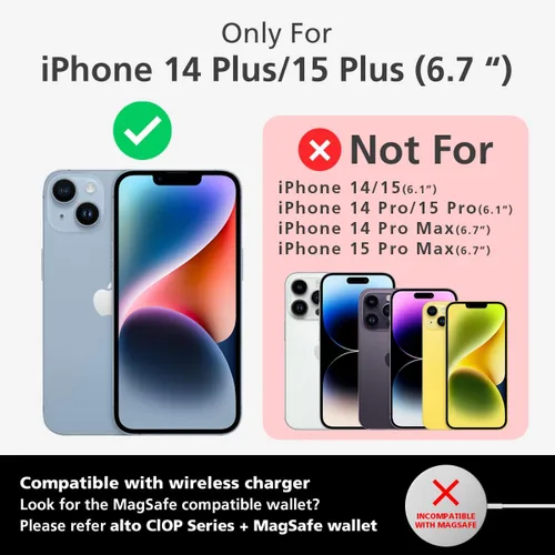 Miniatura 3 de alto Anello - Funda cruzada compatible con iPhone 15 Plus y 14 Plus, serie Anello, a prueba de golpes, de piel italiana, con cordón
