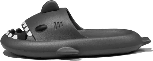 Miniatura 3 de Metogo Cloud Shark - Pantuflas antideslizantes con punta abierta para adultos, mujeres y hombres, lindas sandalias ligeras en la playa y ducha