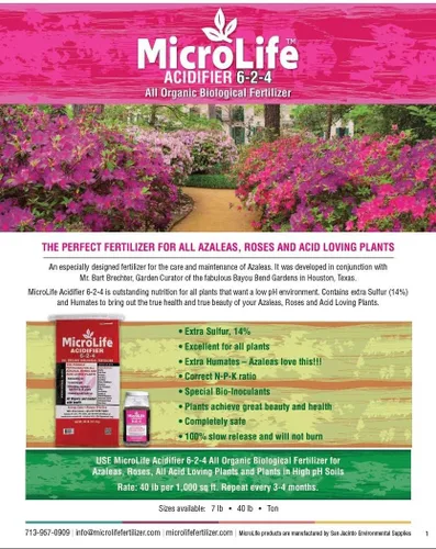 Miniatura 4 de MicroLife Acidificador (6-2-4) Fertilizante orgánico granular de grado profesional (para plantas amantes del ácido) rosas, arándanos, azaleas