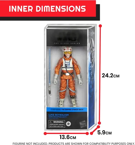 Miniatura 3 de EVORETRO Estuche de exhibición para figuras de acción Compatible con Hasbro Star Wars 2020 Serie Negra Caja inclinada para figuras de acción de 6