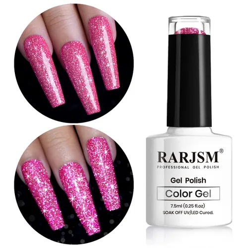 Miniatura 35 de RARJSM - Esmalte de uñas de gel con purpurina, de color verde oliva, brillante y brillante, para manicura DIY y salón de uñas, requiere secado