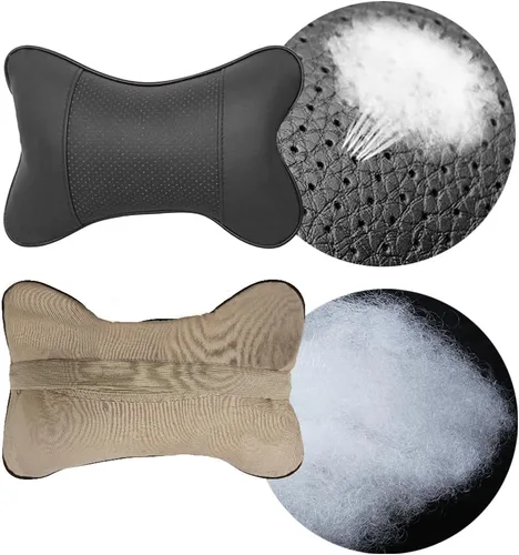Zufoty 2 almohadas ergonómicas para reposacabezas de automóvil, para aliviar la fatiga del cuello, almohadas universales para reposacabezas de