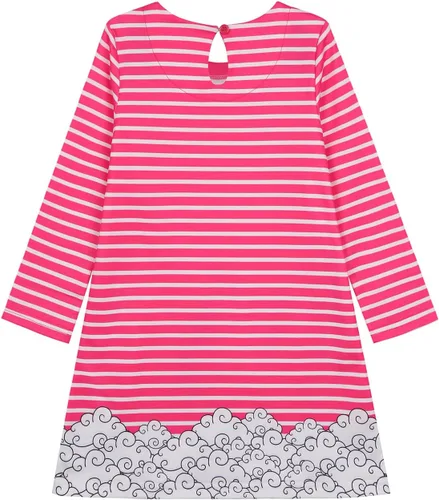 Miniatura 2 de Quedoris Vestido casual de manga larga con estampado de unicornio para niñas de 4 a 10 años