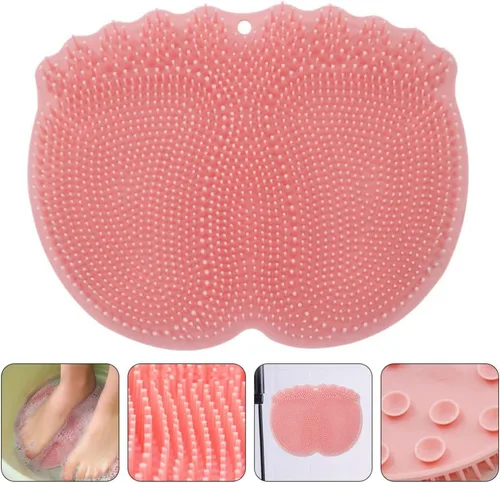 Miniatura 3 de 1 cojín de masaje de pies antideslizante para ducha, tapete antideslizante para la espalda, cepillo para la ducha, masajeador de pies, tapete
