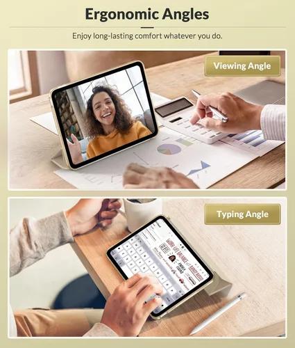 Miniatura 5 de MoKo Funda para Nuevo iPad (A16) de 11ª Generación 2025/ 10ª Generación 2022, Funda para iPad de 11 Pulgadas/ 10.9 Pulgadas con Funda Trasera Oro