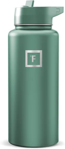 Miniatura 72 de IRON °FLASK Frasco de hidratación para acampar y senderismo con pajilla, botella de agua deportiva de acero inoxidable con aislamiento de boca