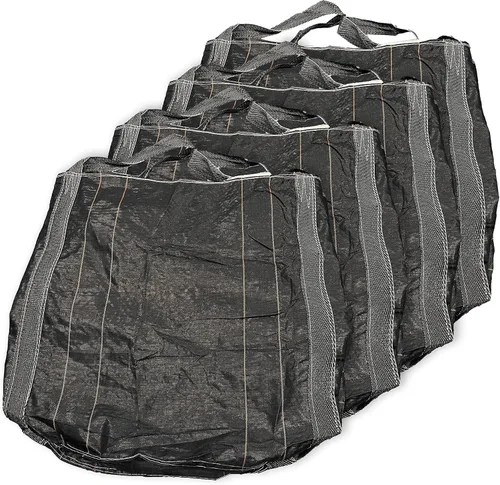 Miniatura 5 de (5 paquetes) Bolsa grande de contenedor intermedio flexible negro de 43 x 43 pulgadas, 2600 libras, 1.2 toneladas/1.3 yardas cúbicas/bolsa a granel