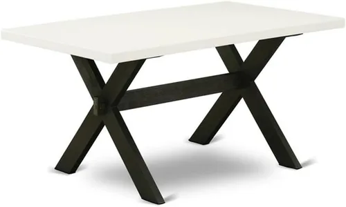 Miniatura 39 de East West Furniture VT026 Mesa de comedor estilo V – una mesa de cocina rectangular con patas elegantes, 36 x 60 pulgadas, multicolor