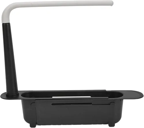 Miniatura 7 de Zerodis Estante telescópico de almacenamiento para fregadero, 2 en 1, cesta de drenaje expandible para fregadero debajo del fregadero, organizador