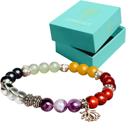 Miniatura 14 de Conscious Items Pulseras espirituales para mujeres y hombres, pulsera de cristal curativo con piedras naturales para meditación, alineación