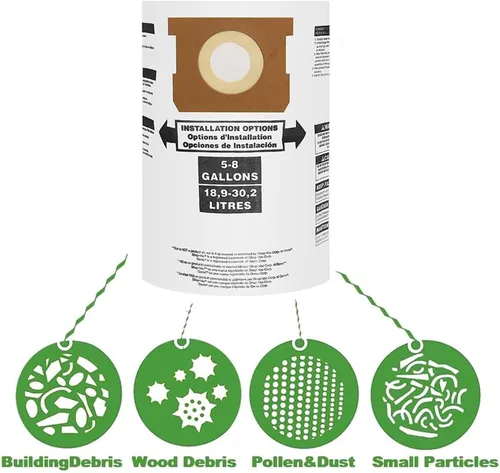 Miniatura 6 de Filtro 90304 para aspiradora en seco y húmedo Shop Vac con tapa, 3 piezas de filtro de manga de espuma 90585, 2 piezas de filtro 9010700 con banda