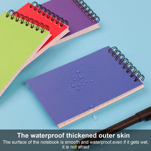 Miniatura 4 de Utron 8 cuadernos en espiral, cuaderno de bolsillo de doble bucle de 3 x 5, mini cuadernos estilo oficina, bloc de notas pequeño de bolsillo
