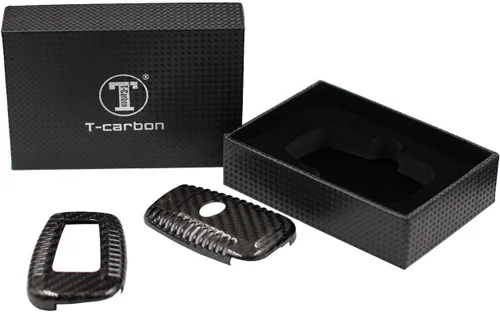 Miniatura 6 de Funda para llavero de fibra de carbono genuina para Toyota 86 GT86 Avalon C-HR Camry Corolla Highlander Land Cruiser Prado Prius RAV4 2016-2023