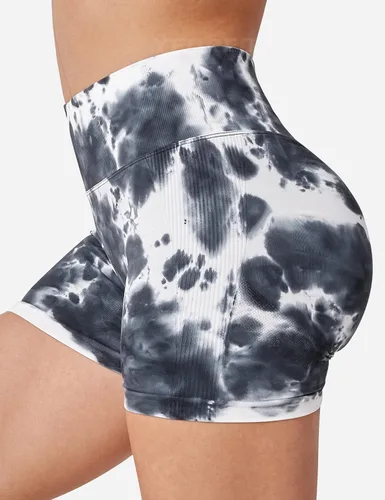 Miniatura 3 de YEOREO Pantalones cortos profesionales de entrenamiento para mujer, 3.6 pulgadas, pantalones cortos sin costuras, cintura alta, contorno, gimnasio