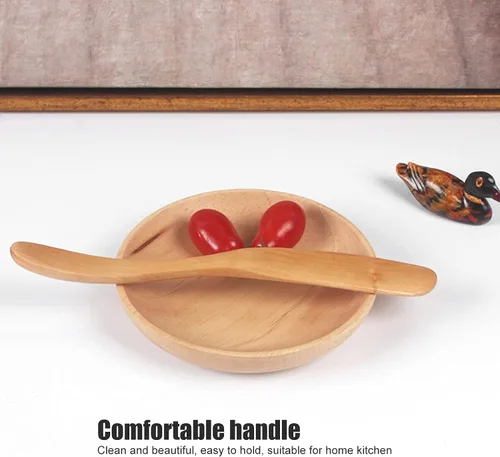 Miniatura 4 de Zerodis 5 cuchillos de mantequilla japoneses de madera para cocina casera con diseño de asa, adecuado para mantequilla, salsa de mostaza, mayonesa