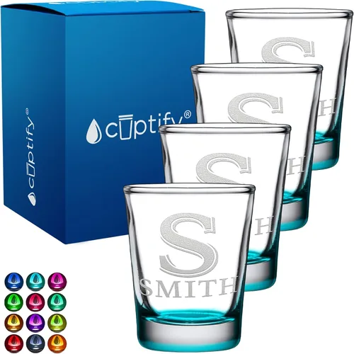 Miniatura 28 de Juego de 2 vasos de chupito personalizados para hombre, fondo azul, 2 onzas, grabados, regalo personalizado para cumpleaños, bodas, día del padre