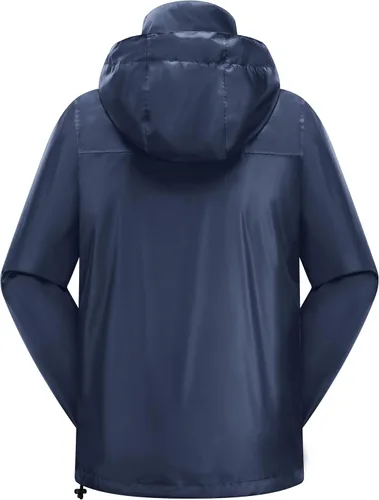 Miniatura 3 de AXESQUIN Mens Waterproof Rain Jacket with Hood Lightweight Breathable Outdoor Rain Shell Coat