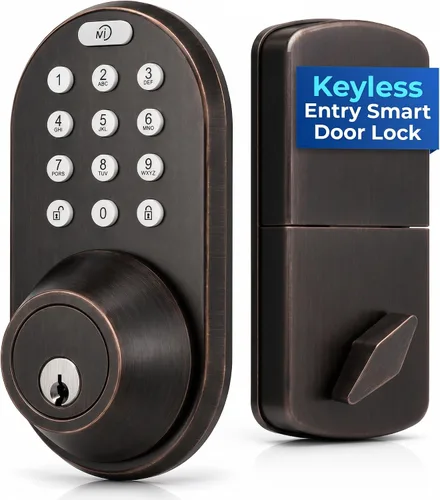 Miniatura 2 de Cerradura de Puerta con Teclado de Entrada sin Llave - Cerrojo Electrónico Digital Inteligente Mejorado con Código para Puertas Principales