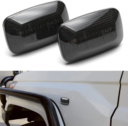 Miniatura 3 de Lámparas LED de marcador lateral para T0yota FJ Cruiser Hilux Land Cruiser 100 Series Prado 90 Series Lexus LX470 Lente ahumada ámbar Led repetidor