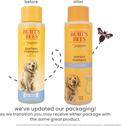 Miniatura 2 de Burt's Bees for Pets Champú para cachorros sin lágrimas con suero de leche y aceite de linaza, champú suave para perros de más de 8 semanas