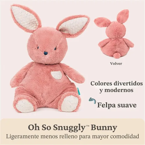 Miniatura 2 de GUND Baby Oh So Snuggly Bunny Animal de Peluche, Juguete de Conejito para Niños Pequeños, Rosa Polvoriento, 12.5