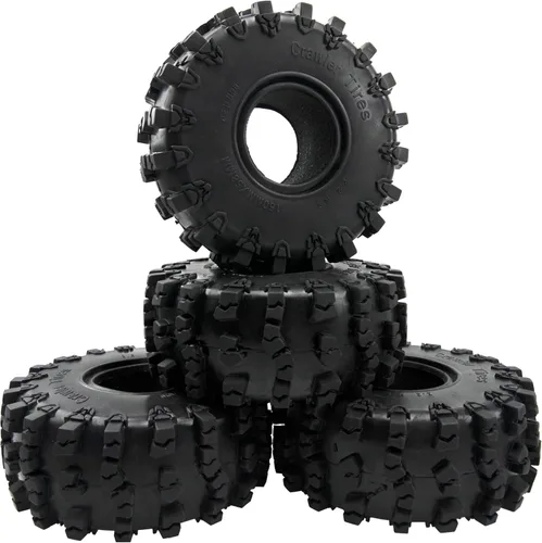 Miniatura 5 de ShareGoo - Neumáticos de goma ShareGoo de 2.2 pulgadas para terreno de barro, súper agarre, neumáticos suaves OD 5.827 in y 2.2 pulgadas, ruedas RC