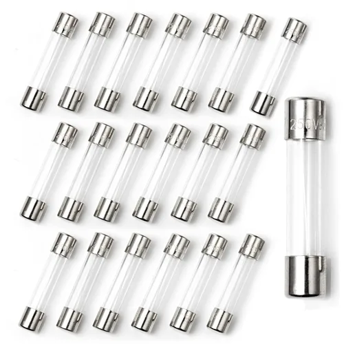 Miniatura 24 de Chanzon (paquete de 10 unidades) con certificación UL de 0.142x0.394 in 0.5A 250V/125V 0.5 Amp F500mAL AGC fusibles de vidrio de soplado rápido