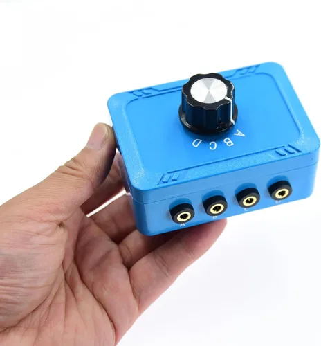 Miniatura 10 de Sin ruido 2 en 4 salida o 4 en 2 salida Audio Selector de sonido RCA hembra canal estéreo 2 interruptor divisor caja conmutación sin alimentación