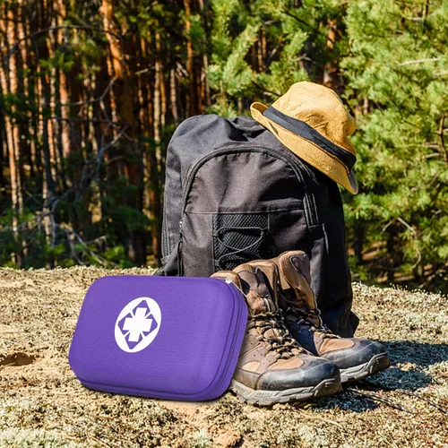 Miniatura 7 de Kit de Primeros Auxilios de Supervivencia para Coche-Hogar Kit de Emergencia - Morado 273 Piezas Equipo Suministros de Viaje Set de Primeros