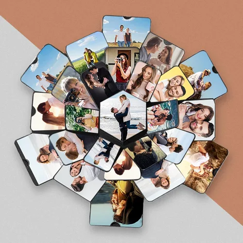 Miniatura 5 de Set de regalo explosivo, álbum de fotos DIY, caja sorpresa de amor explosiva, caja de regalo emergente creativa para parejas, día de la madre, boda