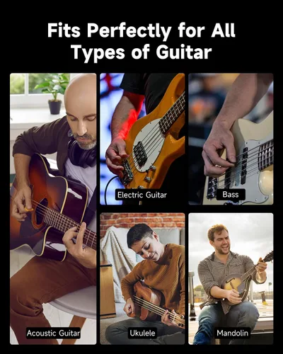 Miniatura 7 de Donner Paquete de 16 púas de guitarra para guitarra acústica, guitarra eléctrica, ukelele, incluye púas delgadas, medias, pesadas y extra pesadas