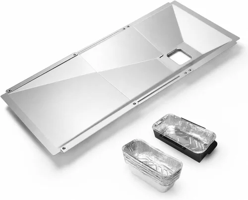 Miniatura 8 de Utheer - Bandeja de grasa ajustable con 10 revestimientos de aluminio para parrillas de 2/3/4 quemadores Fits Nexgrill, Charbroil, Cuisinart