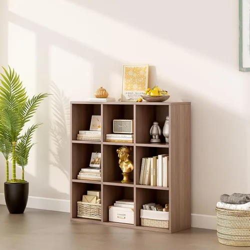 Miniatura 27 de OSCHF - Estantería de almacenamiento de 12 cubos, estantería de madera de 3 niveles con espacios abiertos para el hogar y la oficina, organizador