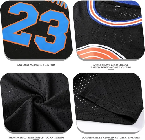 Miniatura 2 de Camiseta de baloncesto para hombre, camisetas de película espacial de los años 90, Halloween, hip hop, ropa de fiesta, camisas deportivas