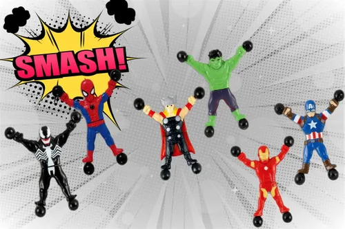 Miniatura 4 de JA-RU Spiderman & Avengers Window Crawler - Escaladores de pared (3 unidades, 6 héroes) Marvel Avengers Superheroes Fidget Toy Wall Walker Climber