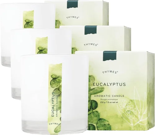 Miniatura 7 de Thymes Vela aromática en tarro - Vela perfumada de lavanda para una fragancia casera relajante - Velas blancas mates (7.5 oz)
