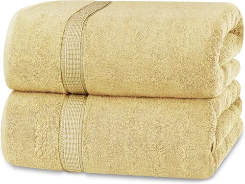 Utopia Towels - Toalla de baño gigante, 2 unidades, 17.69 oz/yd2 (600 gsm), 100% algodón hilado en anillo, altamente absorbentes y de secado rápido,
