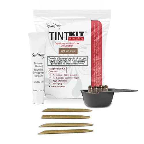 Miniatura 8 de Kit de Color de Cabello Godefroy para Coloración Localizada, Cubre las Canas, Marrón Oscuro, Kit de 4 Aplicaciones, Paquete de 1