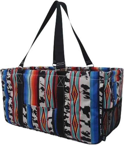 Miniatura 42 de NGIL Bolsa de comestibles reutilizable extra grande plegable de gran tamaño para comestibles, almacenamiento, picnic, playa, Flecha-negro