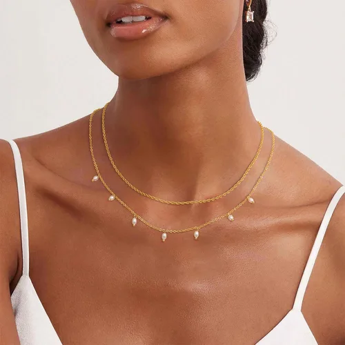 Miniatura 2 de CHESKY Collar de cadena de serpiente chapada en oro de 14 quilates, collar de espiga de oro, gargantilla de oro para mujer, regalos de joyería