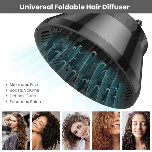 Miniatura 3 de Segbeauty Difusor de pelo plegable universal, plegable de viaje, ajustable, de secado rápido, difusor de secado rápido, accesorio portátil