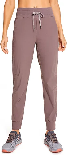 CRZ YOGA Pantalones deportivos de cintura alta con bolsillos para mujer, de 27.5 pulgadas, ligeros, para entrenamiento, viajes, uso casual, al aire