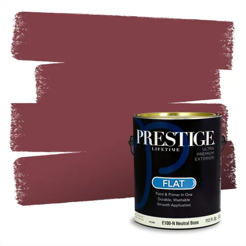 Miniatura 29 de Prestige Paints Pintura exterior e imprimación en uno, 1 galón, plano, coincidencia comparable de Valspar* Amber Rose*