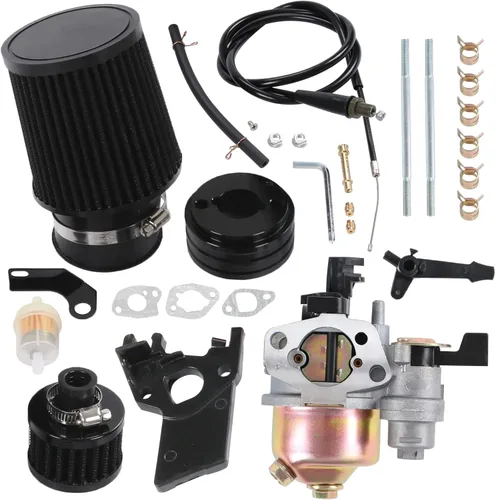 Carburador carburador adaptador de filtro de aire Jet Kit de reemplazo mejorado de alto rendimiento para Coleman CT200U CT200U-EX BT200X GX160 Negro